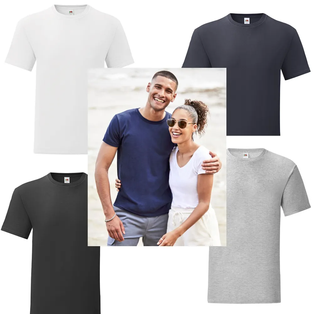 Fruit of the Loom Iconic T Baumwoll T-Shirt Rundhals